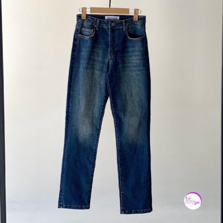 شلوار جین Straight (راسته) آبی کثیف شور