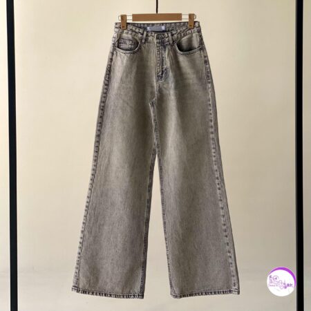 شلوار جین بگی طوسی کثیف شور