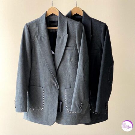 کت تک دکمه جیب مغزی دوزی