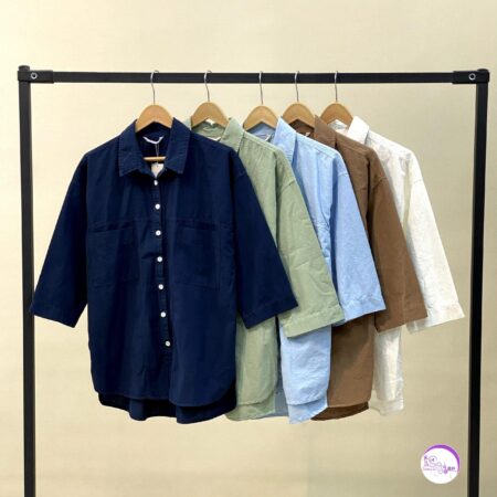 شومیز لینن آستین سه ربع