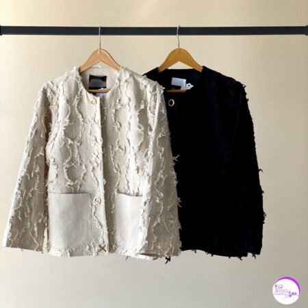 کت لینن وارداتی ریش دار