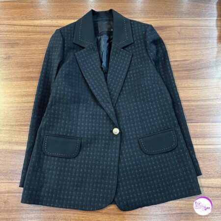 کت تک دکمه ژاکارد شلال دوزی