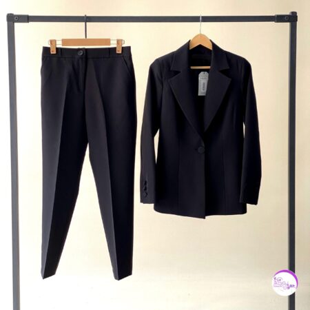 کت و شلوار تک دکمه مشکی