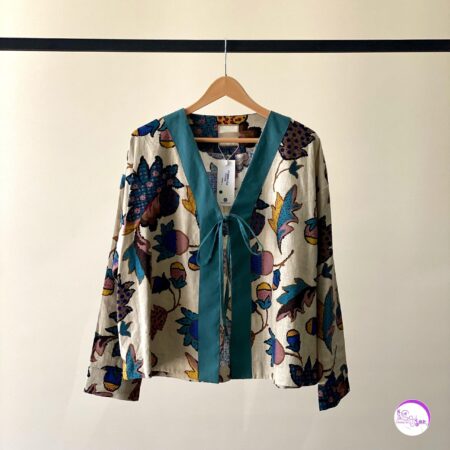 کت لینن هندی دوزی گره ای