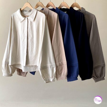 شومیز آستین پفی لینن