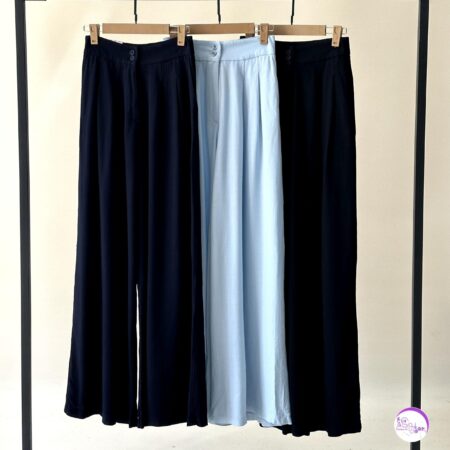 شلوار بگ پیلی دار لینن