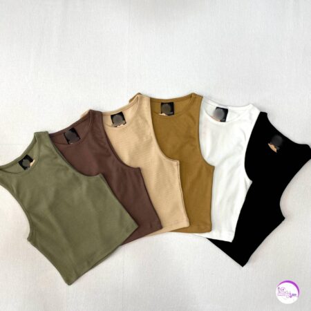 کراپ تاپ یقه گرد کبریتی