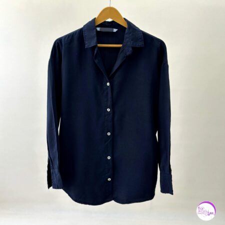 شومیز سیلک سرمه ای