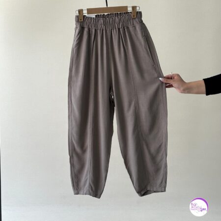 شلوار بالن لینن موکا