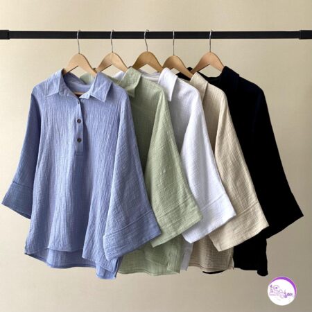 شومیز موسلین جلو بسته