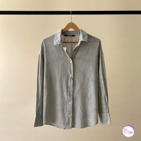 شومیز راه راه Olive