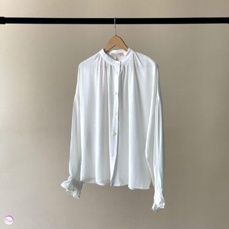 شومیز سفید آستین کش