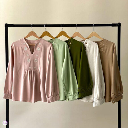 شومیز جلو بسته گلدوزی