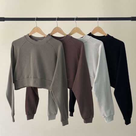 بلوز دورس کراپ آستین رگلان