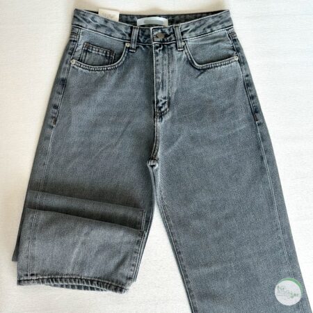 شلوار جین نیم بگ جکپات خاکستری سنگشور