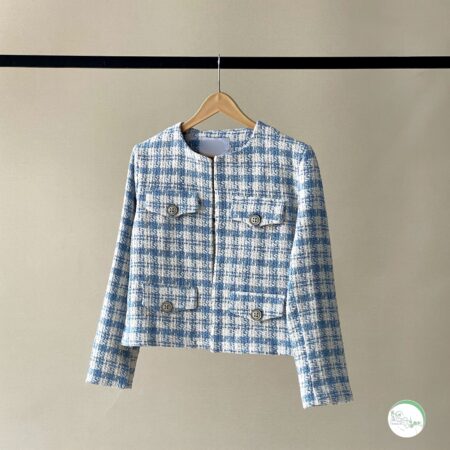 کراپ کت شنل آبی