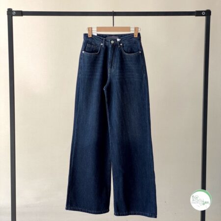شلوار جین بگی سرمه ای پارچه لایت