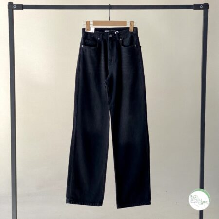 شلوار جین نیم بگ ذغالی جکپات