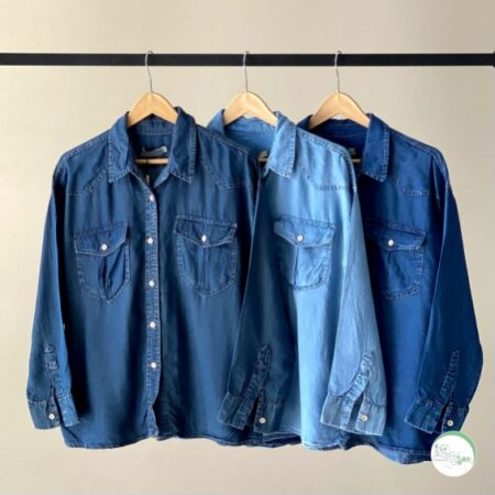 شومیز جین کاغذی دو جیب