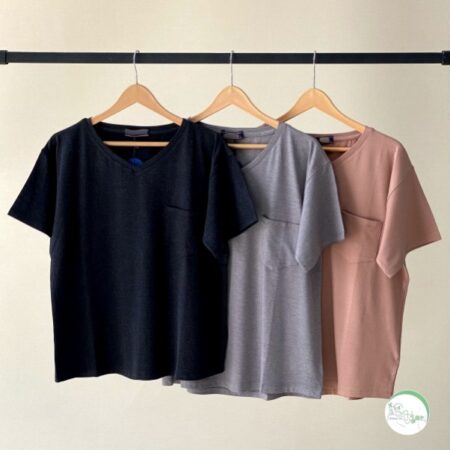 تیشرت یقه هفت تک جیب