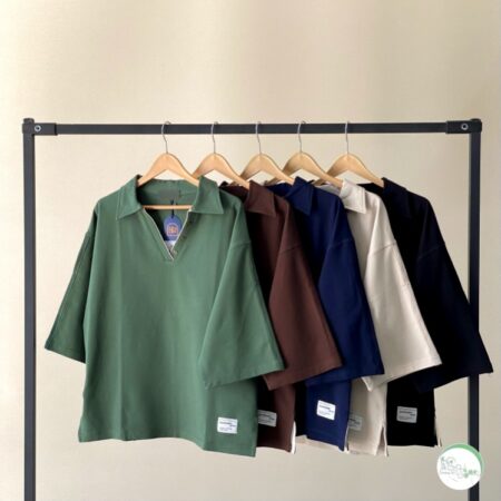 تیشرت باکسی کالردار