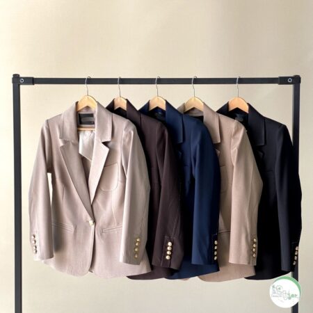 کت تک دکمه کمردار