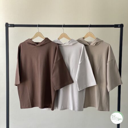 تیشرت باکسی کلاهدار