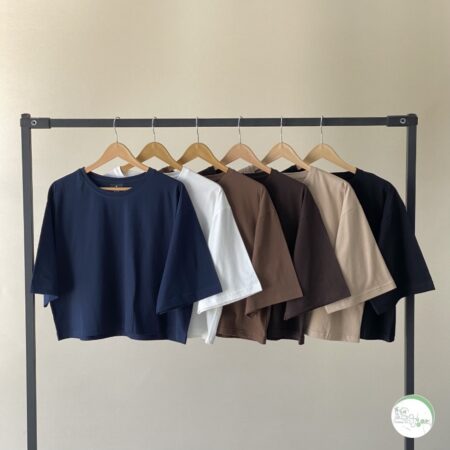 تیشرت کراپ باکسی پنبه